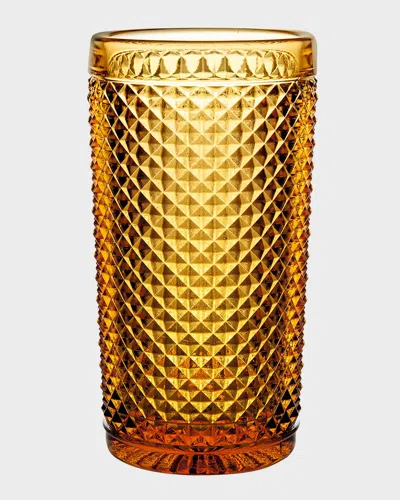 Vista Alegre Bicos Amber Highball Glass In Gold