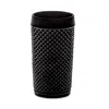 Vista Alegre Bicos Bicolor Black Matte And Gloss Highball, Set Of 4