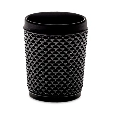 Vista Alegre Bicos Bicolor Black Matte And Gloss Old Fashion Glass, Set Of 4