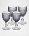 Vista Alegre Bicos Bicolor Goblet With Grey Bowl, Set Of 4 In Grey Top