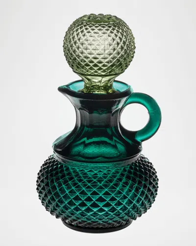 Vista Alegre Bicos Clear Cruet, 9 Oz. In Dark Green