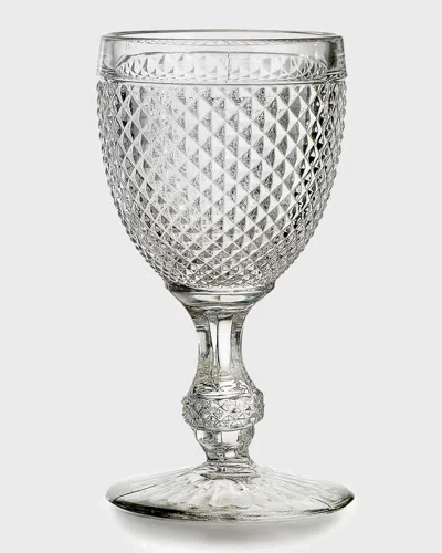 Vista Alegre Bicos Clear Water Goblet Glass In Grey