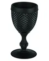 Vista Alegre Bicos Frosted Black Goblets (set Of 4) With $14 Credit In Black