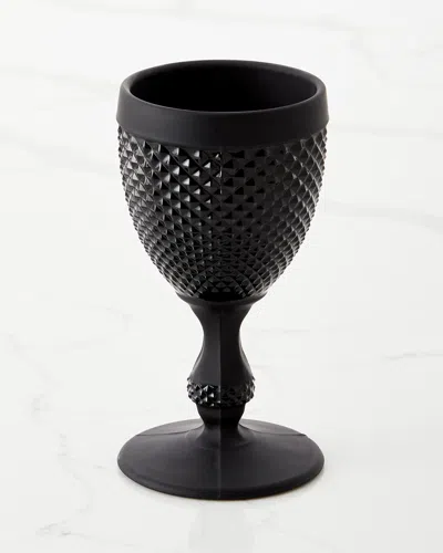 Vista Alegre Bicos Frosted Water Goblet In Black