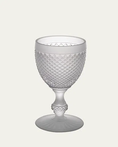Vista Alegre Bicos Frosted Water Goblet In Transparent