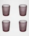 Vista Alegre Bicos Old-fashioned Glasses, Set Of 4 In Pink