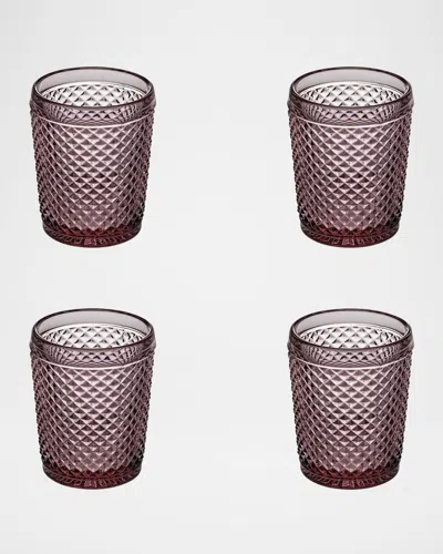 Vista Alegre Bicos Old-fashioned Glasses, Set Of 4 In Pink