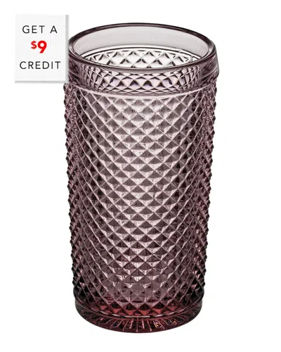 Vista Alegre Bicos Set Of 4 Pink Highball With $9 Credit