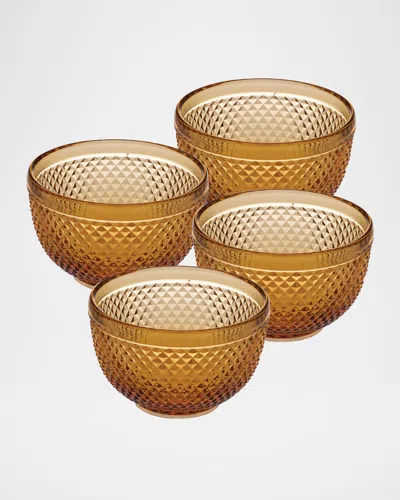 Vista Alegre Bicos Small Bowls, Set Of 4 In Yellow