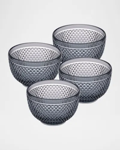 Vista Alegre Bicos Small Bowls, Set Of 4 In Gray