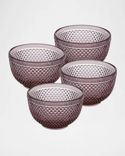 Vista Alegre Bicos Small Bowls, Set Of 4 In Purple