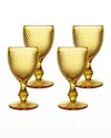 Vista Alegre Bicos Water Goblets, Set Of 4 In Blue