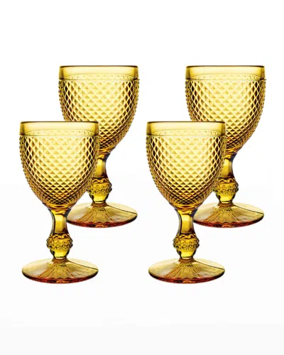 Vista Alegre Bicos Water Goblets, Set Of 4 In Brown