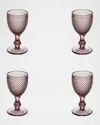Vista Alegre Bicos Water Goblets, Set Of 4 In Pink
