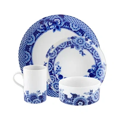 Vista Alegre Blue Ming 16 Piece Dinnerware Set, Service For 4 In Blue;white