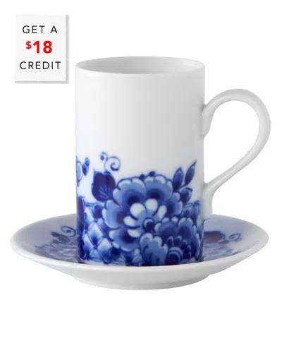 Vista Alegre Blue Ming Espresso/coffee Cups & Saucers, Set Of Four