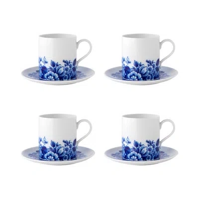 Vista Alegre Blue Ming Coffee Mug & Saucer In Blue;white