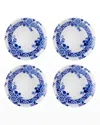 Vista Alegre Blue Ming Dessert/salad Plates, Set Of Four In Blue