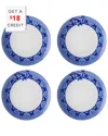 Vista Alegre Blue Ming Dinner Plates (set Of 4) With $18 Credit In Blue