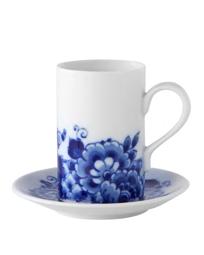 Vista Alegre Blue Ming Espresso/coffee Cups & Saucers, Set Of Four