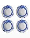 Vista Alegre Blue Ming Soup Plates, Set Of Four In Blue