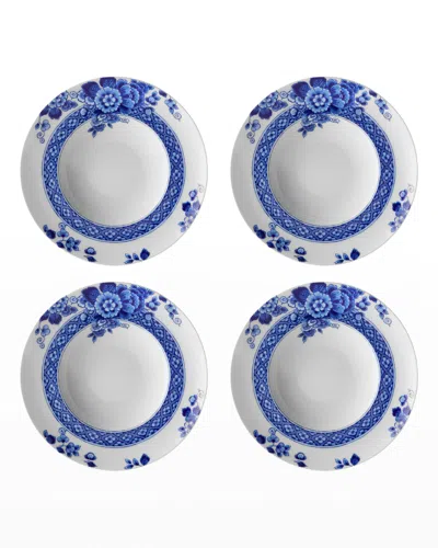 Vista Alegre Blue Ming Soup Plates, Set Of Four