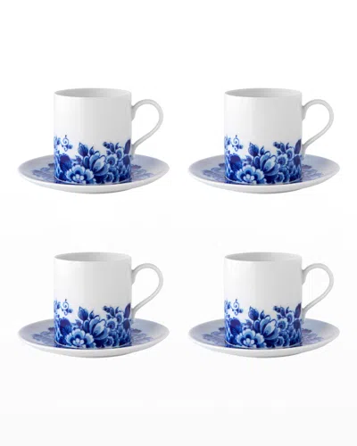 Vista Alegre Blue Ming Teacups & Saucers, Set Of Four In Multi