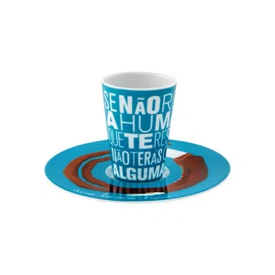 Vista Alegre Bode Inspiratório Coffee Cup And Saucer Xxix In Blue;white;red