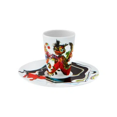 Vista Alegre Bode Inspiratório Coffee Cup And Saucer Xxx In Black;white;red