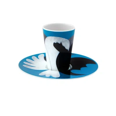 Vista Alegre Bode Inspiratório Coffee Cup And Saucer Xxxi In Blue;black;white