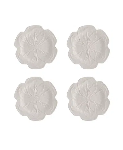 Vista Alegre Bordallo Pinheiro Cabbage Beige Dinner Plate, Set Of 4 In White