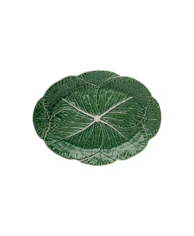 Vista Alegre Bordallo Pinheiro Cabbage Large Oval Platter In Green