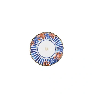 Vista Alegre Cannaregio 9.06'' Salad Or Dessert Plate In Blue;white;orange