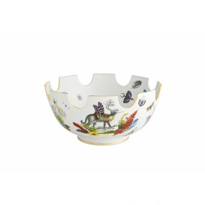 Vista Alegre Caribe 88 Fl oz Fruit Bowl In Blue;white;green;red;yellow;gold;platrin