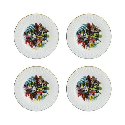 Vista Alegre Caribe Salad Or Dessert Plate In Blue;black;red