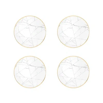 Vista Alegre Carrara 11.1" Dinner Plate In White;gray