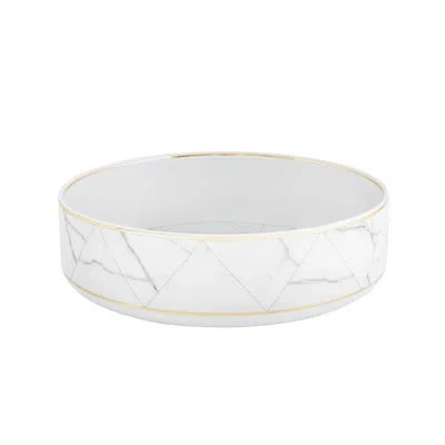 Vista Alegre Carrara 130.76 Fl Oz. Salad Bowl In White;gray;gold