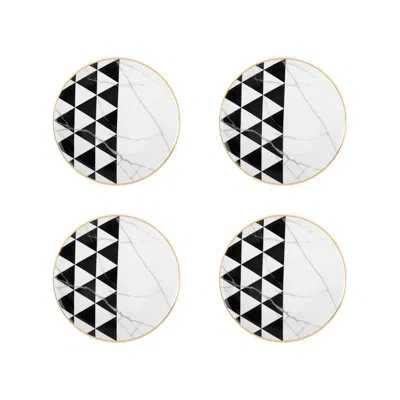 Vista Alegre Carrara 8.5" Dessert Plate In Black;white;gray