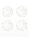 Vista Alegre Carrara Bread And Butter Plates, Set Of 4 In Black