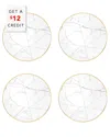 Vista Alegre Carrara Bread And Butter Plates (set Of 4) With $12 Credit In Black