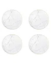 Vista Alegre Carrara Dinner Plates, Set Of Four In Black