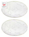 Vista Alegre Carrara Large Oval Platters (set Of 2) With $29 Credit In Black