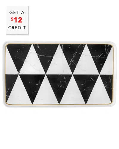 VISTA ALEGRE VISTA ALEGRE CARRARA MEDIUM RECTANGULAR PLATTER WITH $12 CREDIT