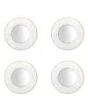 Vista Alegre Set Of Four Carrara Soup Bowls In Black