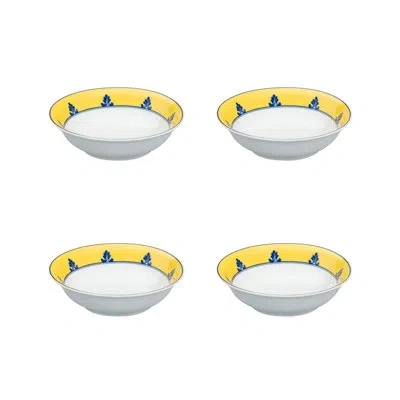 Vista Alegre Castelo Branco Fruit Bowl In Blue;white;yellow