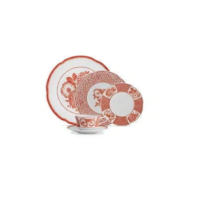 Vista Alegre Coralina 20 Piece Dinnerware Set, Service For 4 In Red