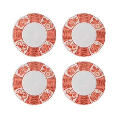 Vista Alegre Coralina 7.01" Bread And Butter Plate In White;orange