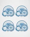 Vista Alegre Coralina Blue 20-piece Dinnerware Set, Service For 4 In White/blue