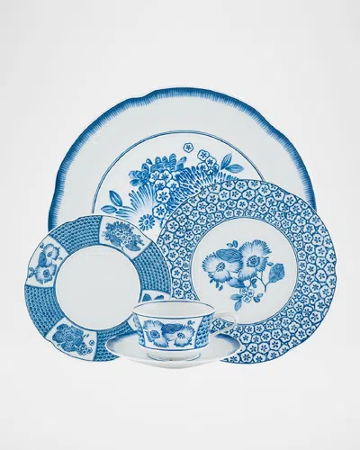 Vista Alegre Coralina Blue 5-piece Place Setting In White/blue