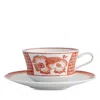 Vista Alegre Coralina Teacup And Saucer In Orange